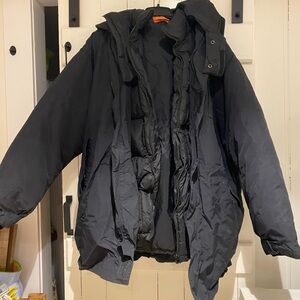 Men’s Celio Sport Parka “Luboy” Black Double Cost XL